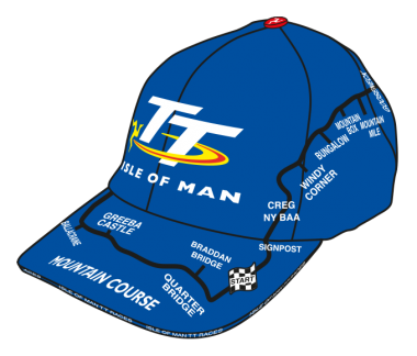 Official TT Isle of Man blue TT Course Cap 