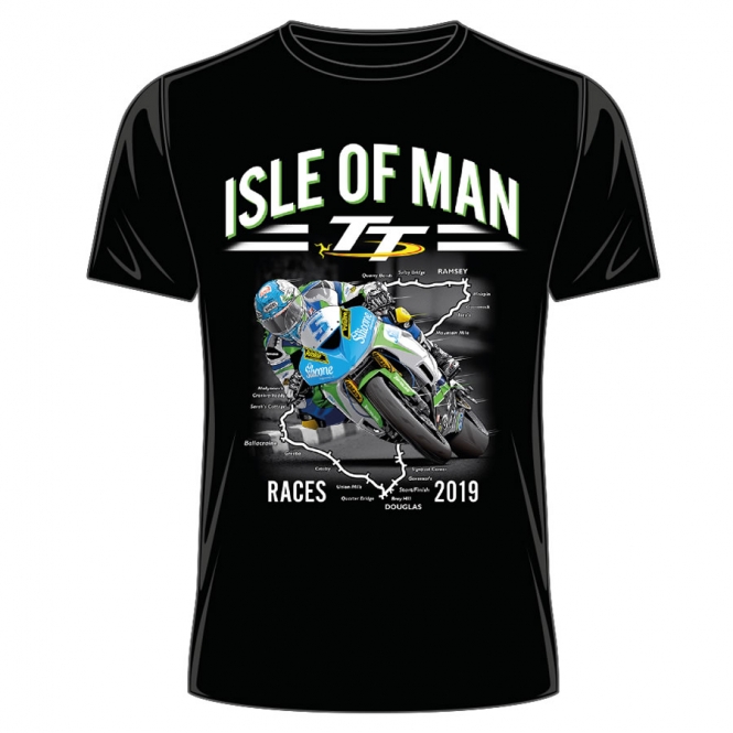 Official Isle of Man TT T-Shirt 2019 vom TT Winner Dean Harrison #5 XL