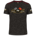 Official TT Isle of Man T-Shirt "Flaggen mit goldenen Motorrädern" S